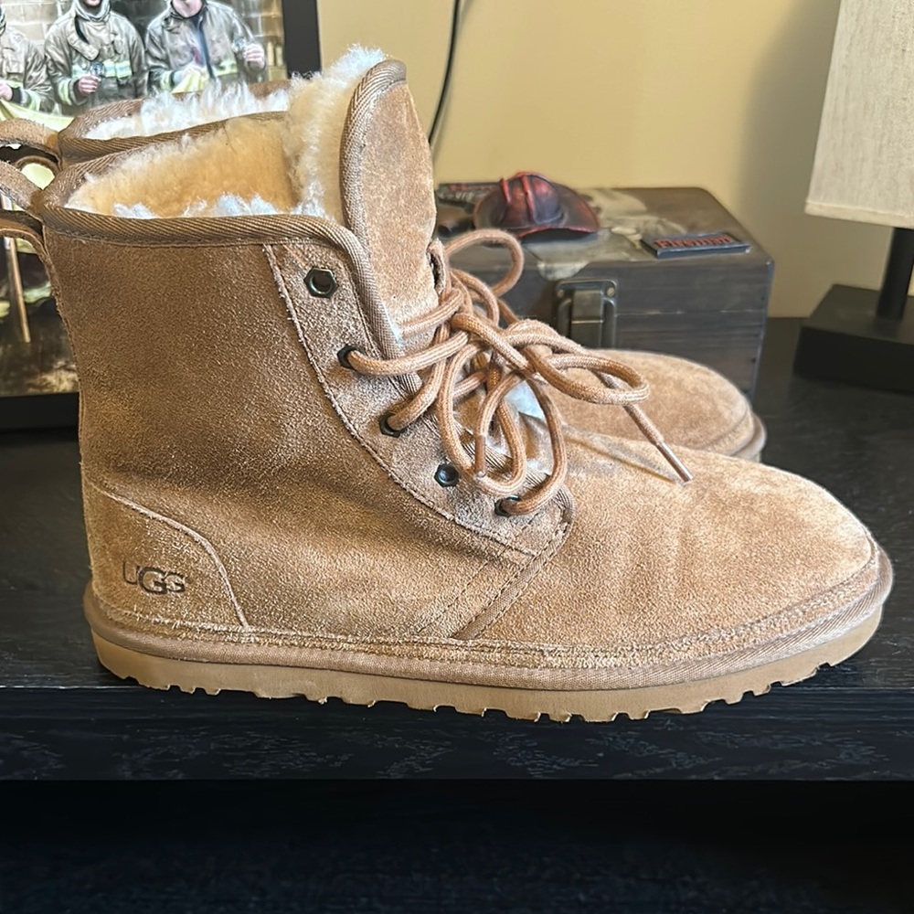 UGG Tan Suede Boots with Shearling Lining